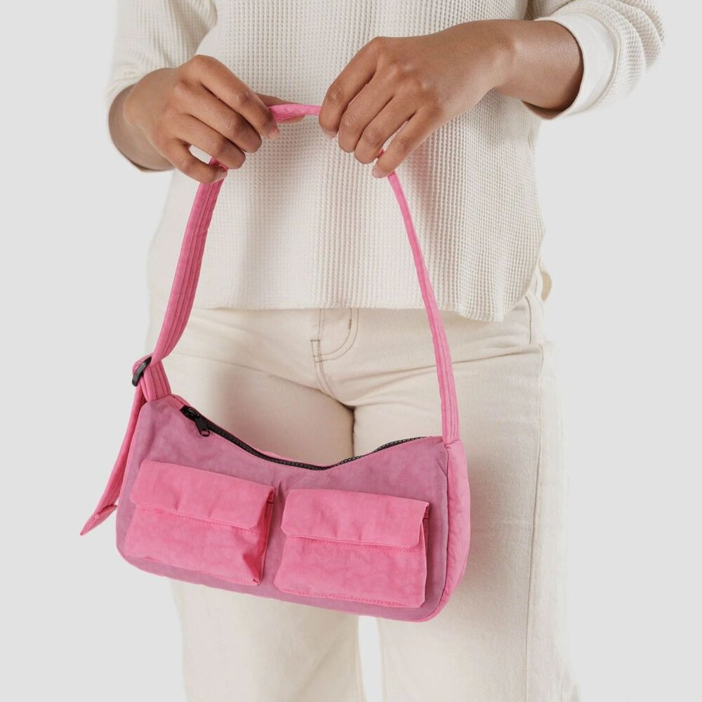 NWOT Baggu Cargo Shoulder Bag - Azalea Pink - Picture 2 of 3